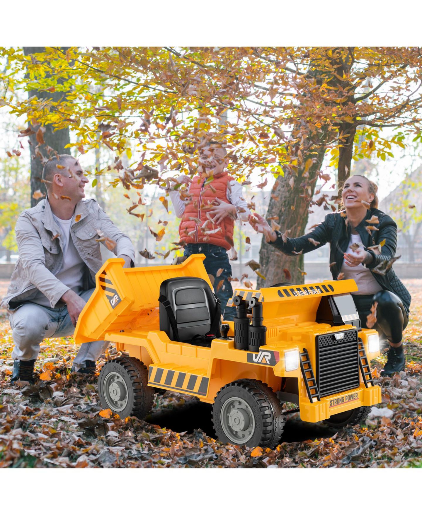Детская игрушка HONGGE 12V Ride On Dump Truck with Motorized Dump Bed and Remote Control, Ages 3-7, цвет: Жёлтый — фото 8