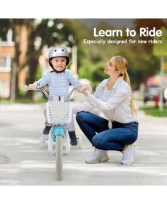 14 Inch Kids Bike with Dual Brakes, Adjustable Seat, and Training Wheels