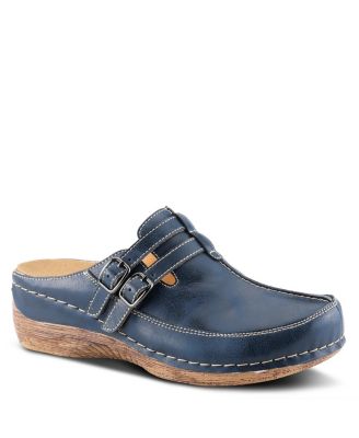 Happy Women's Slip-On Clog with Buckle Closure