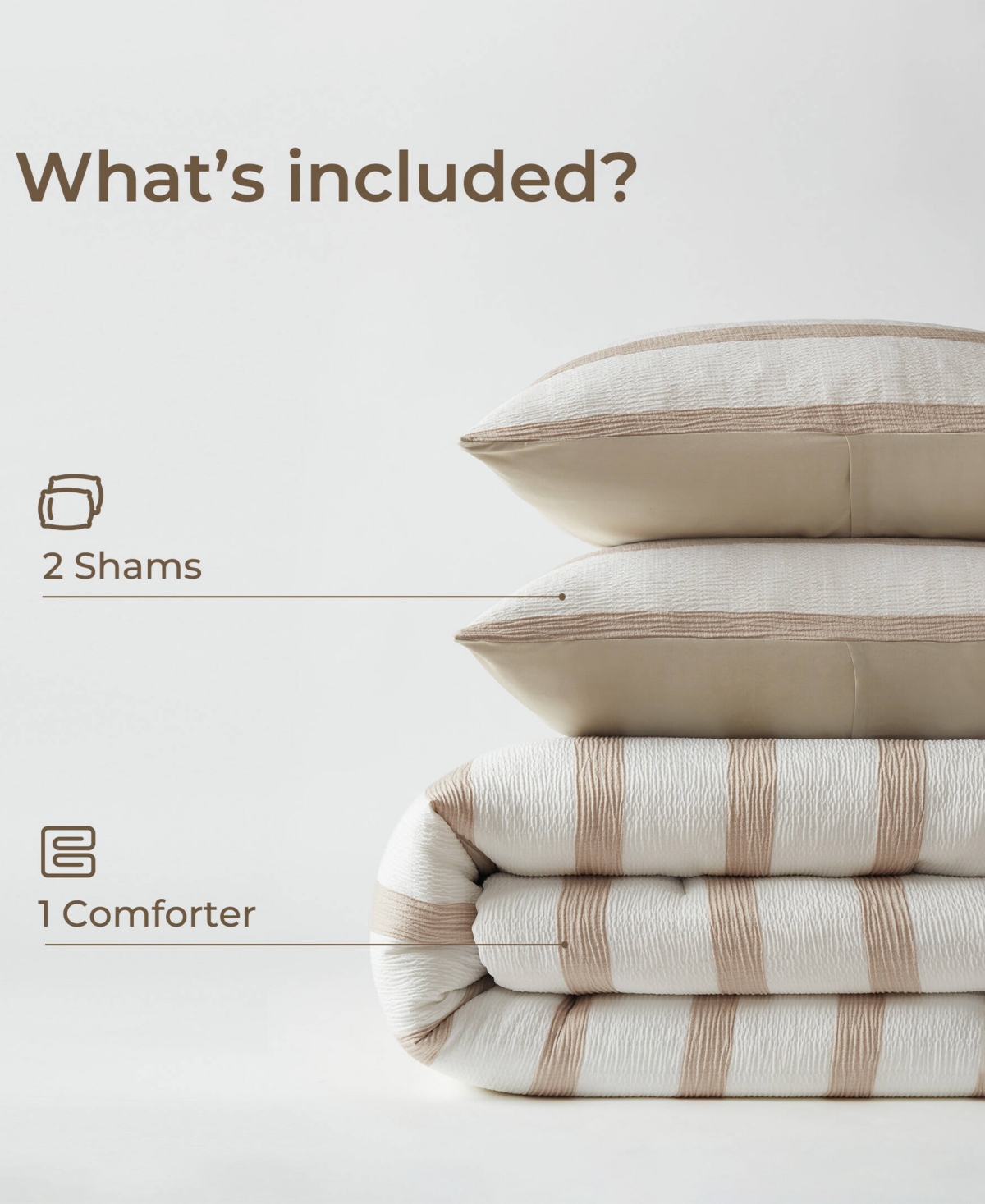 510 Design Merritt Yarn-dyed Striped 3-pc. Comforter Set, Full/queen In Brown