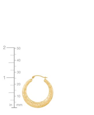Polished Round Back to Back Hoop Earrings in 10K Yellow Gold