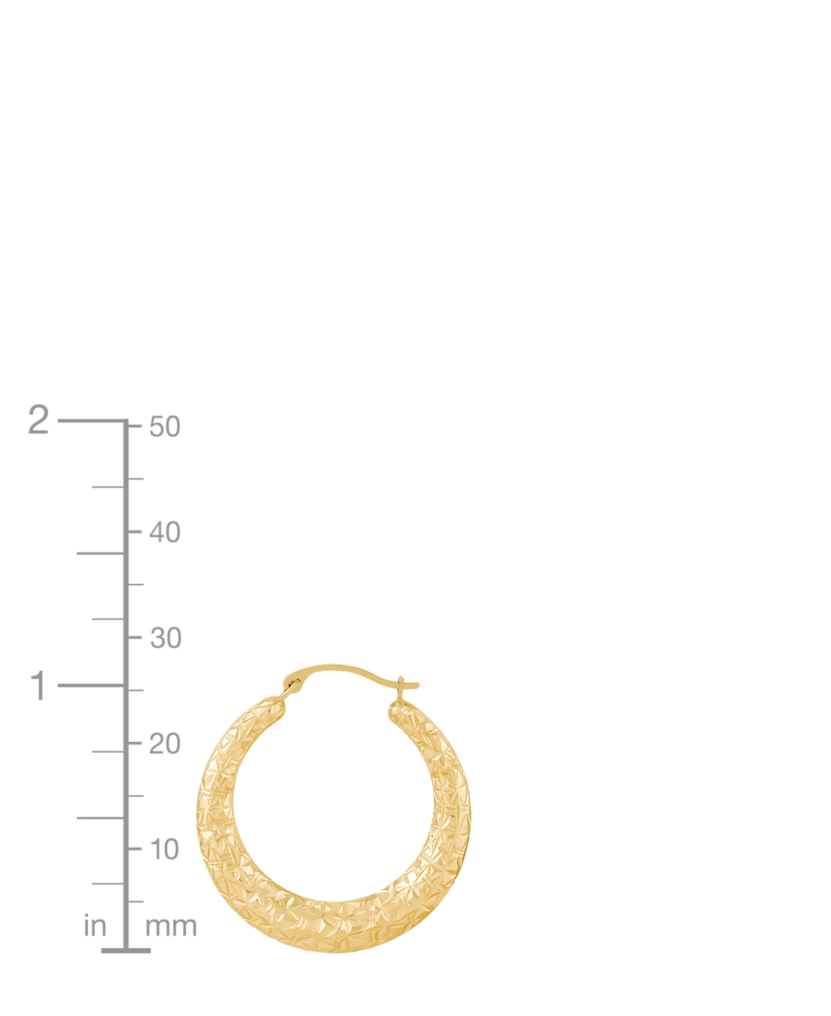 Macy's Polished Round Back To Back Hoop Earrings In 10k Yellow Gold In Gold