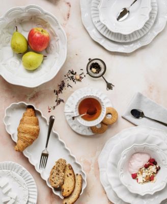 Incanto Stone White Lace Medium Round Bowl