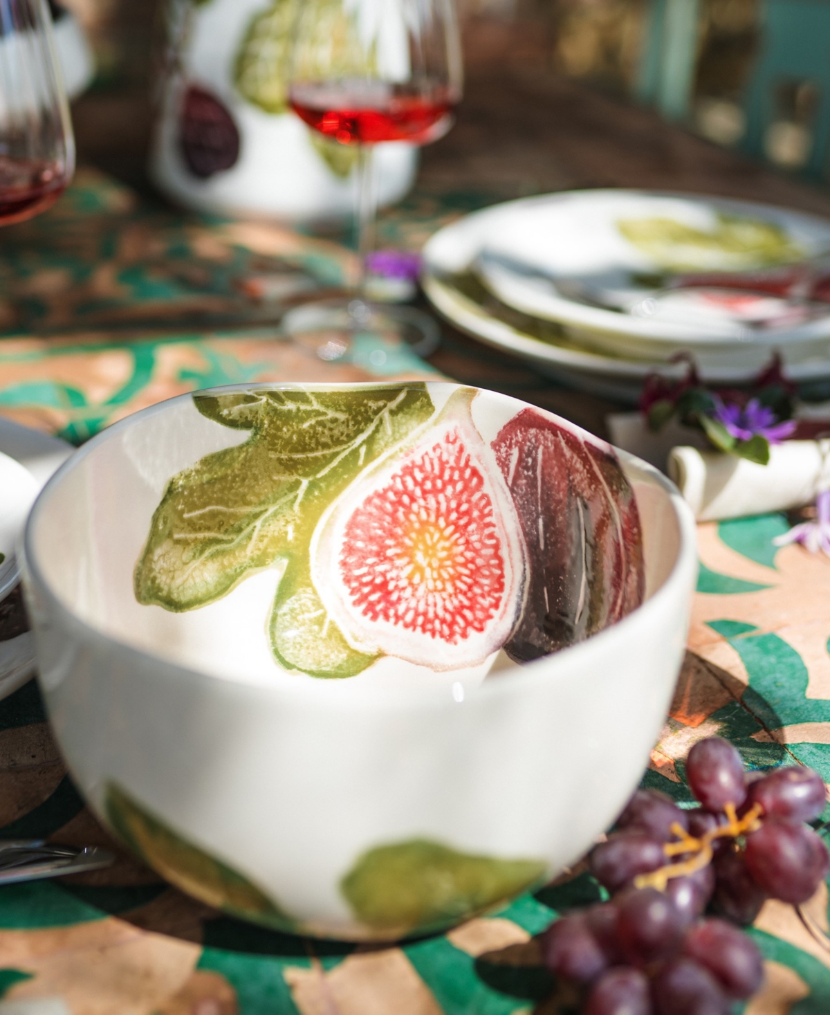 Vietri Fico Small Deep Bowl In Green