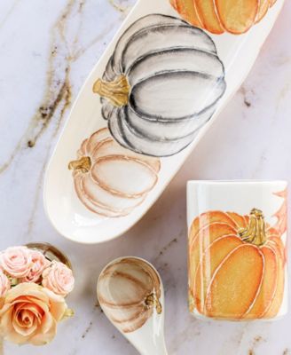 Pumpkins Narrow Oval Platter