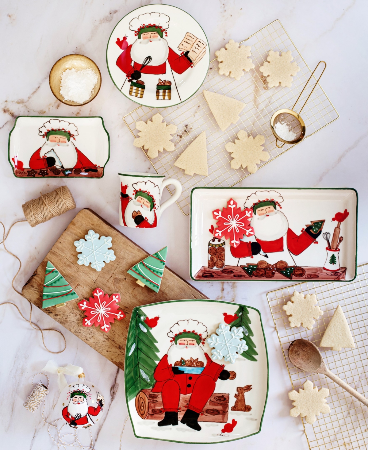 Vietri Old St. Nick 2025 Limited Edition Rectangular Platter In Red