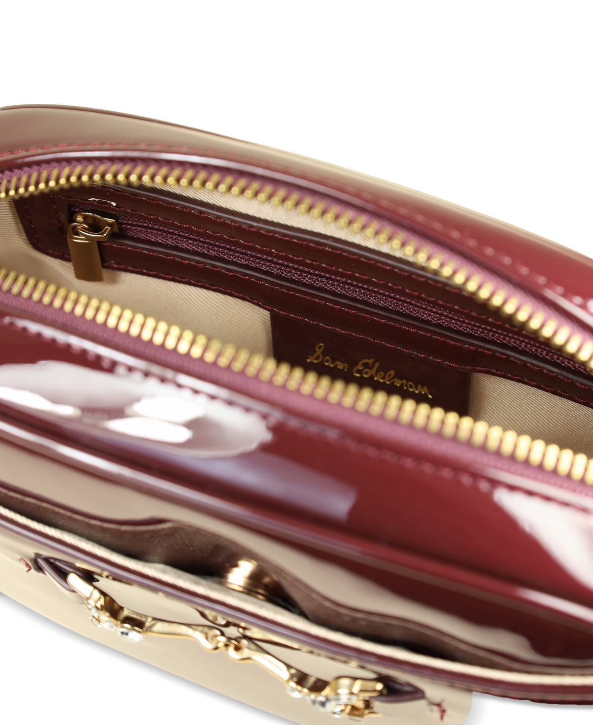 Sam Edelman Holiday Lora Back Pocket Crossbody Bag In Burgundy