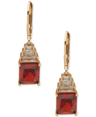 Cubic Zirconia Gold-Tone Dynamic Drop Earrings