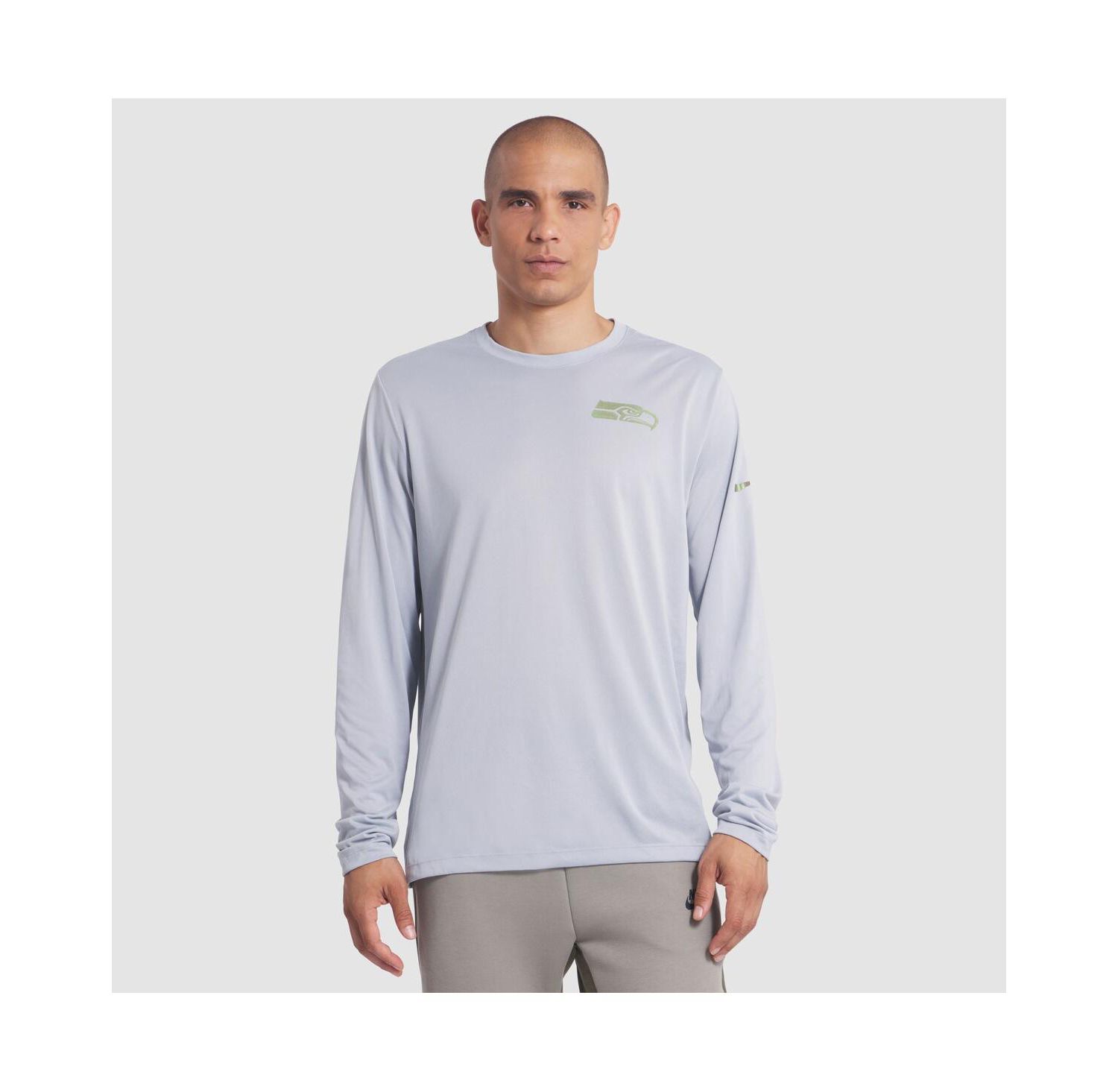 Men's Wolf Gray Seattle Seahawks 2025 Rivalries Collection Sideline Legend Dri-FIT Long Sleeve T-Shirt