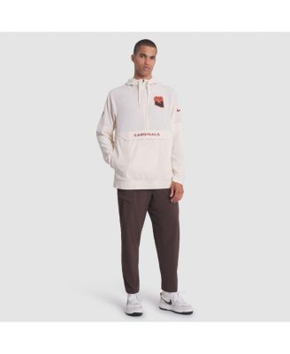 Men's Natural Arizona Cardinals 2025 Rivalries Collection Sideline Anorak Half-Zip Hoodie Jacket