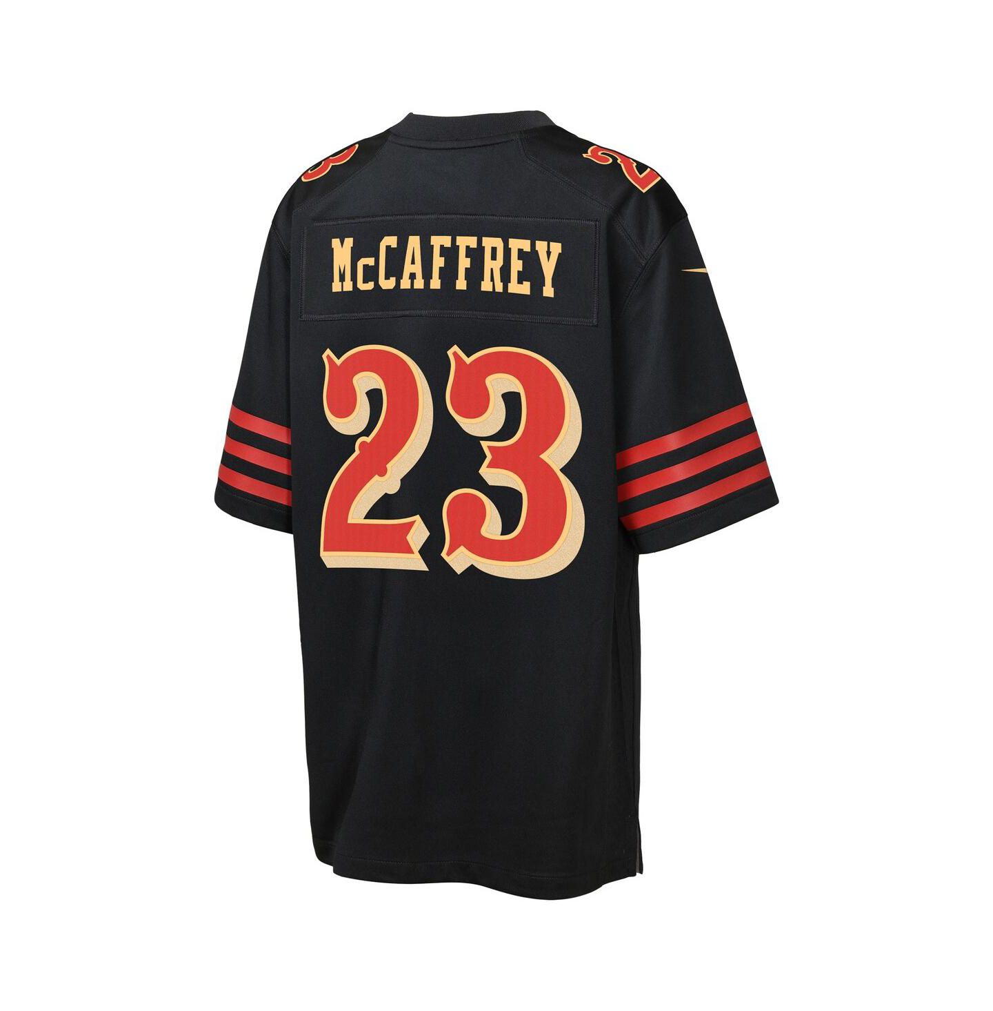 Детская игровая джерси Nike Christian McCaffrey San Francisco 49ers 2025 Rivalries, Black — фото 3