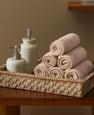 Diagonal Ribbed Cotton 6-Pc. Towel Set