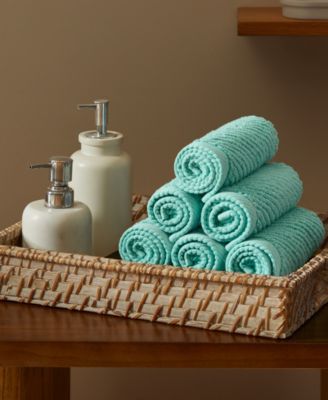 Diagonal Ribbed Cotton 6-Pc. Towel Set