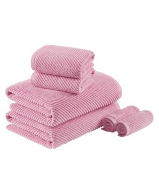 Diagonal Ribbed Cotton 6-Pc. Towel Set