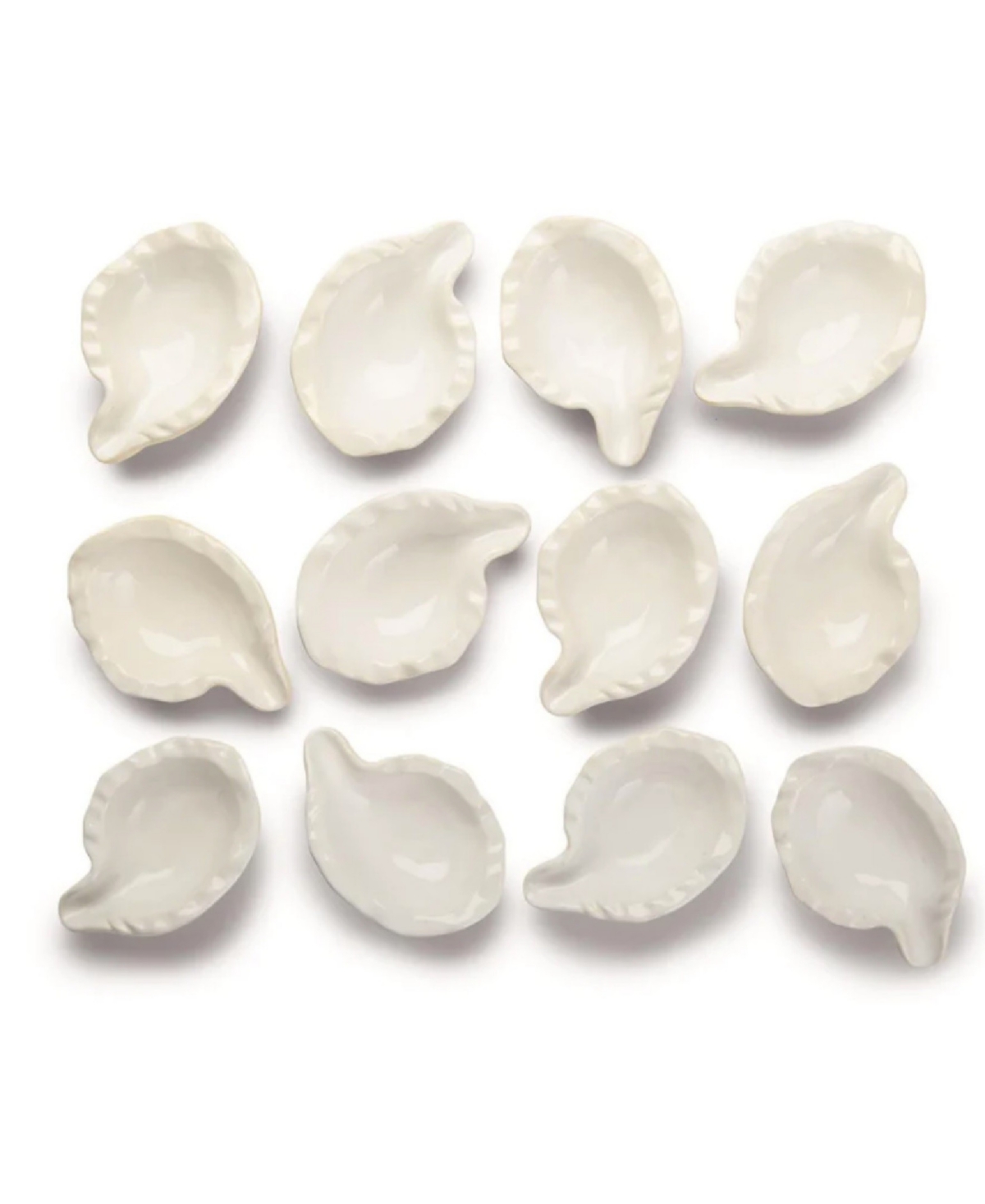 Outset Ceramic Oyster Shells, Set Of 2 In White