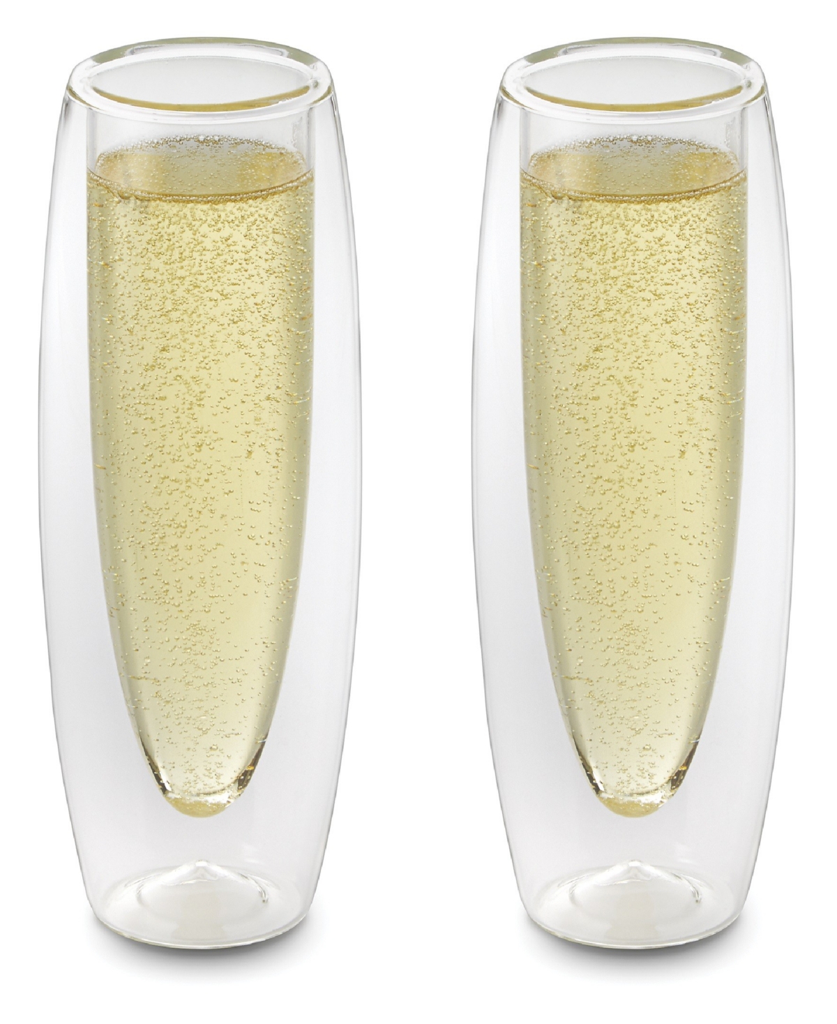 Outset 5.5 Oz. Champagne Glasses, Set Of 2 In Transparent