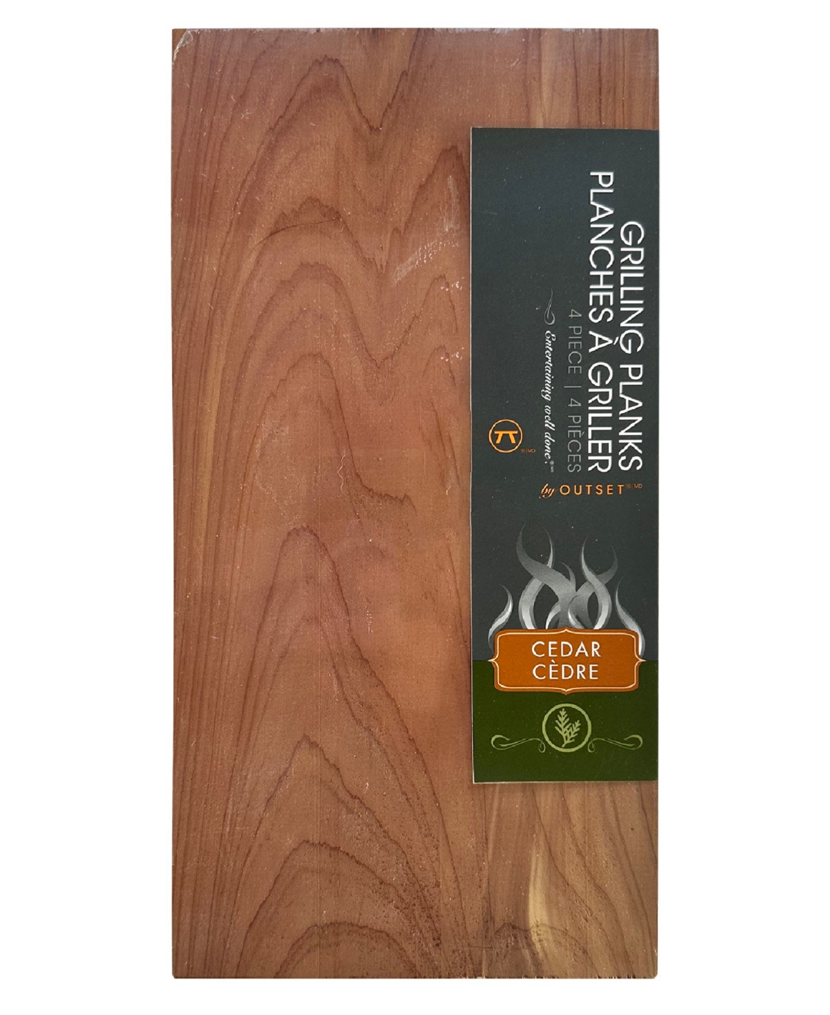 Outset Cedar Set Of 4, Planks In Brown