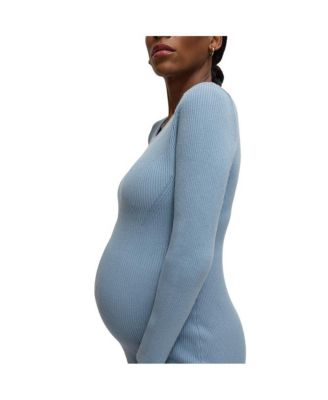 Maternity Long Sleeve Midi Sweater Dress