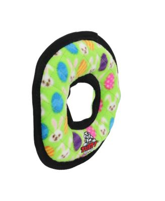 Holiday Medium Ring Egg 2 Pack, Durable Plush Squeaky Dog Toy