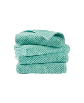 Diagonal Ribbed Cotton 4-Pc. Hand Towel Set