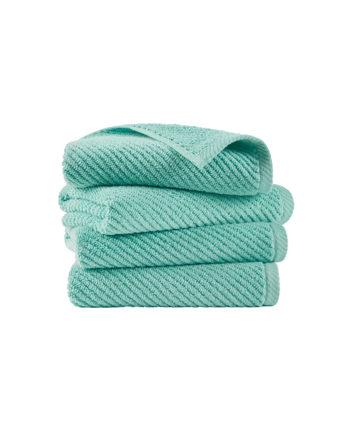 Madison Park Diagonal Ribbed Cotton 4-Pc. Hand Towel Set