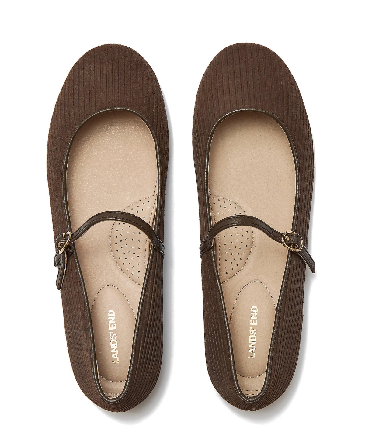 Lands' End Women's Classic Corduroy Mary Jane Flats