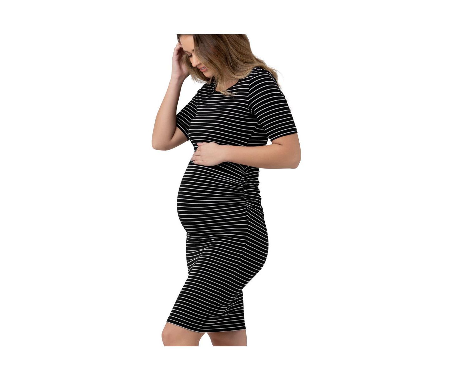 Женское платье Ripe Maternity Maternity Mia Short Sleeve Nursing, цвет: Чёрный — фото 2