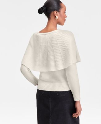 Women's Long Sleeve Cape Sweater, Macy's Exclusive
