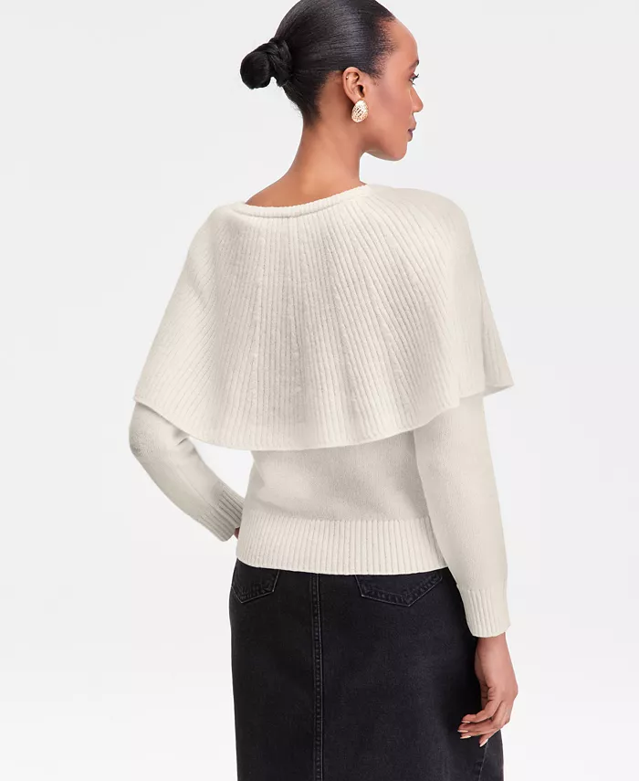 Women's Long Sleeve Cape Sweater - thumbnail 7