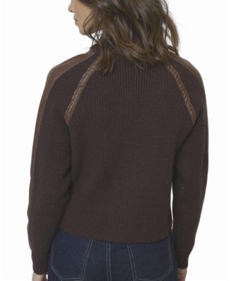 Women's Atlas Raglan Leather Trim Zip Up