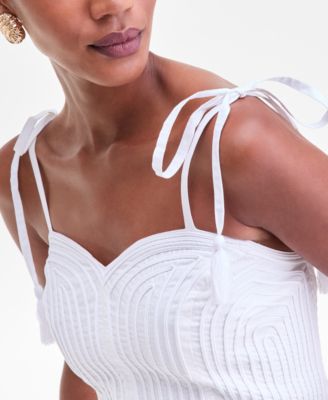 Women's Soutache Tassel-Strap Crop Top, Macy's Exclusive