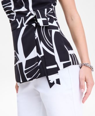 Women's Printed Sleeveless Wrap Top, Macy's Exclusive
