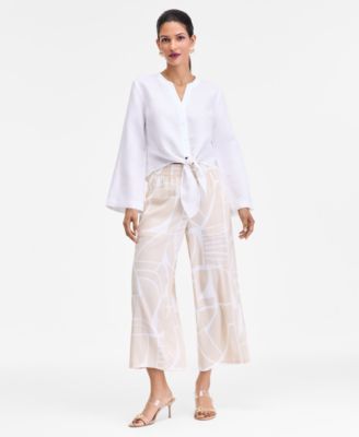 Women's Tie-Front Button-Up Blouse, Macy's Exclusive