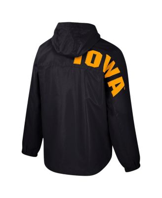 Men's Black Iowa Hawkeyes Reloaded Anorak Half-Zip Jacket