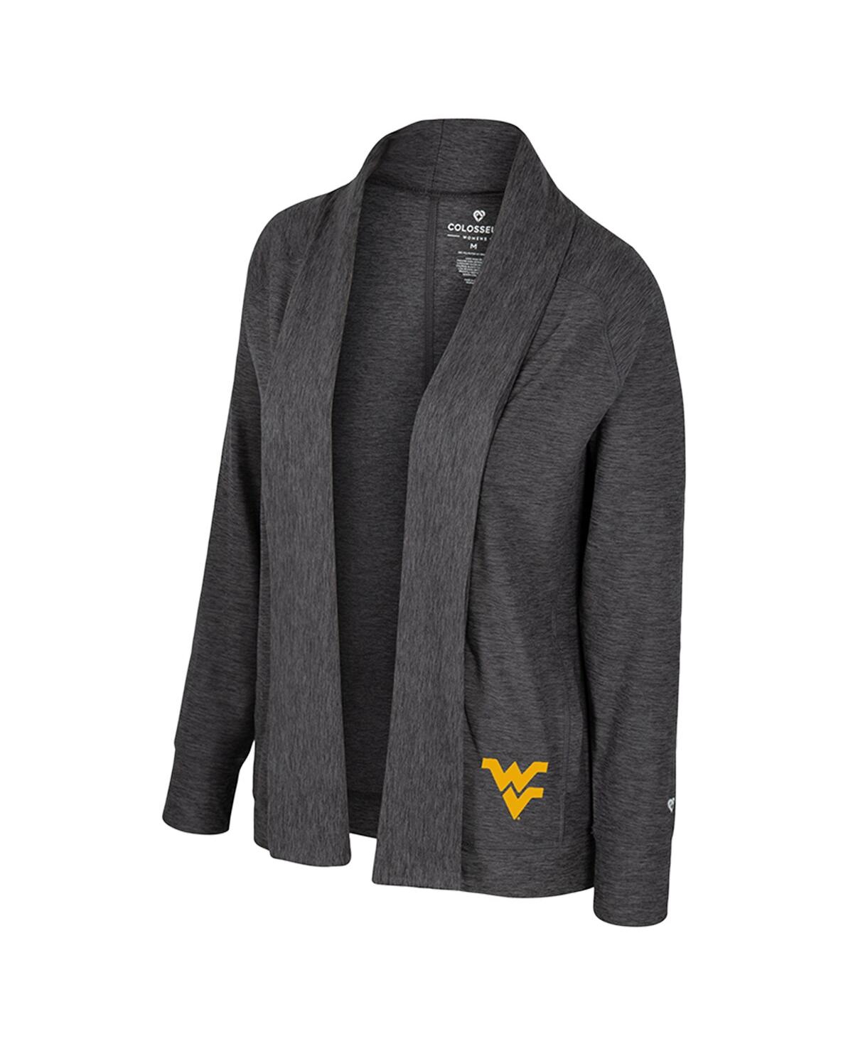 Colosseum Women's Charcoal West Virginia Mountaineers Dash Cardigan Sweater