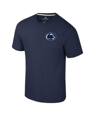 Men's Navy Penn State Nittany Lions Logo Lockup 2-Hit Active Blend T-Shirt
