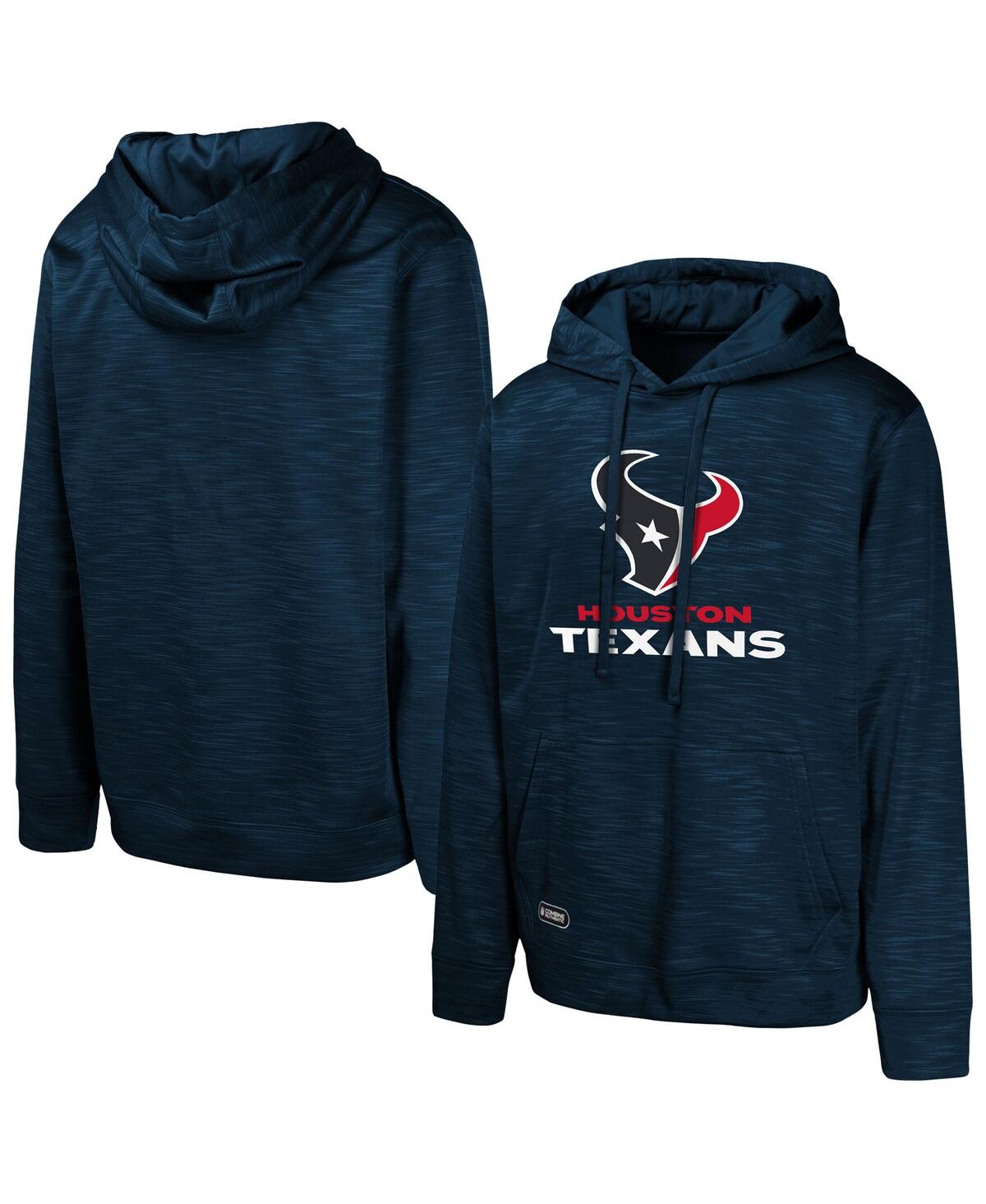 Outerstuff Men's Navy Houston Texans Streak Fleece Pullover Hoodie In Blue