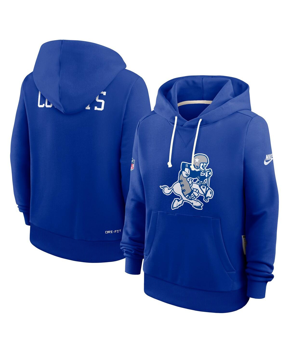 Nike Women's Royal Dallas Cowboys Throwback Sideline Standard Issue Dri-fit Hoodie In Blue