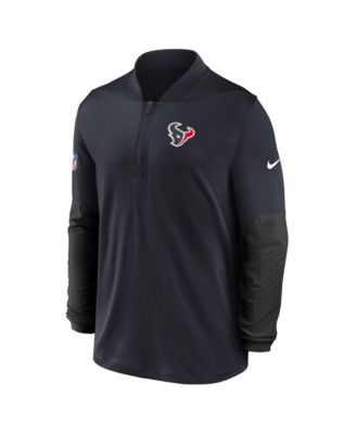 Men's Navy Houston Texans Sideline Dri-FIT Half-Zip Pullover