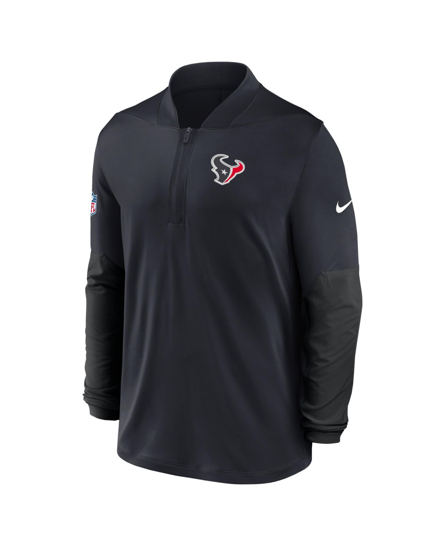 Мужской пуловер Nike Houston Texans Sideline Dri-FIT на полумолнии, Navy — фото 5