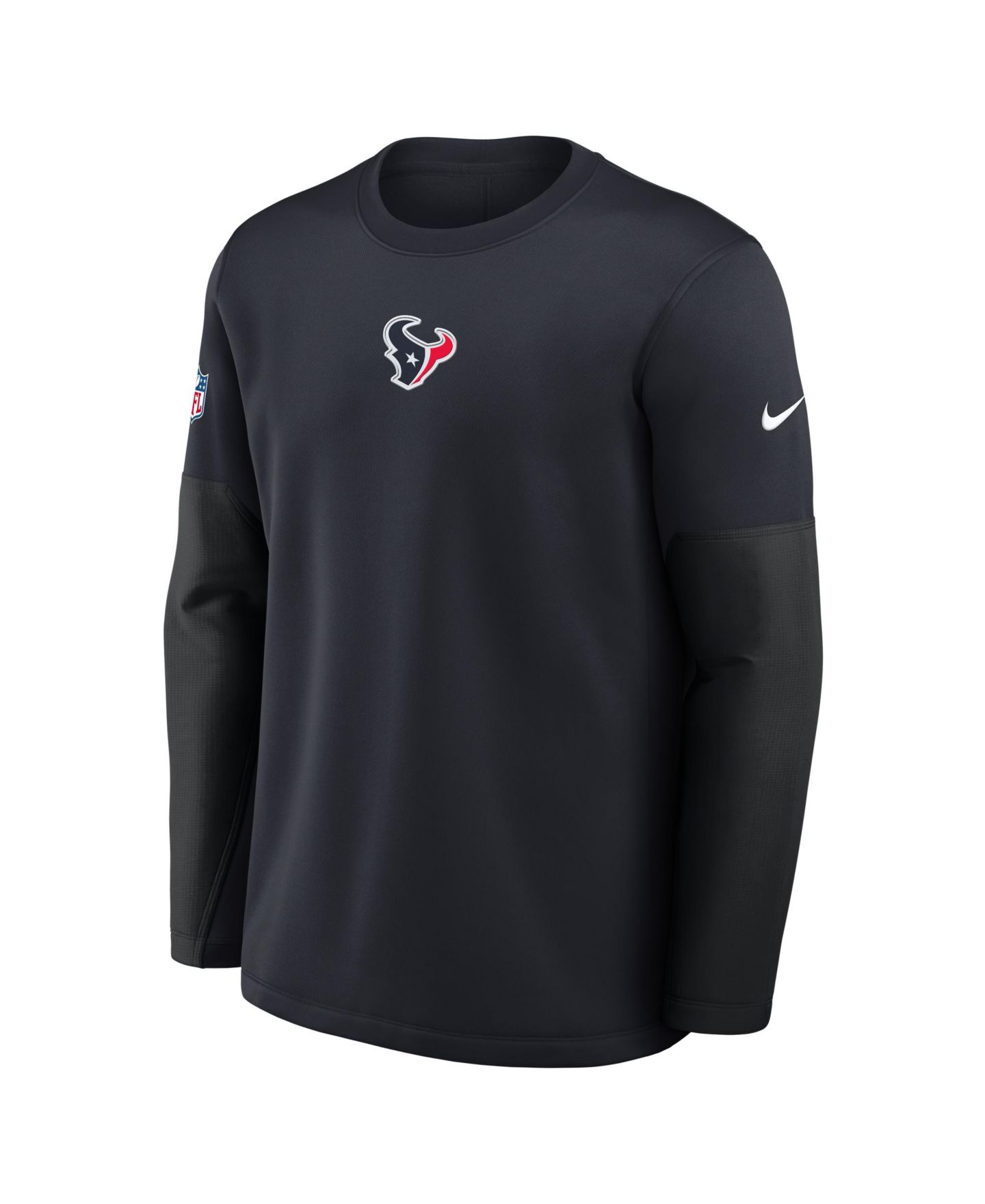 Мужская футболка Nike Navy Houston Texans Sideline Coach Therma-FIT Long Sleeve — фото 5