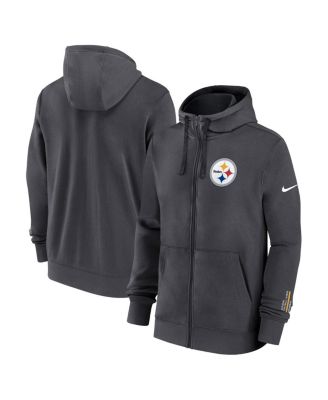 Nike - Men's Anthracite Pittsburgh Steelers Primetime Club Full-Zip Hoodie
