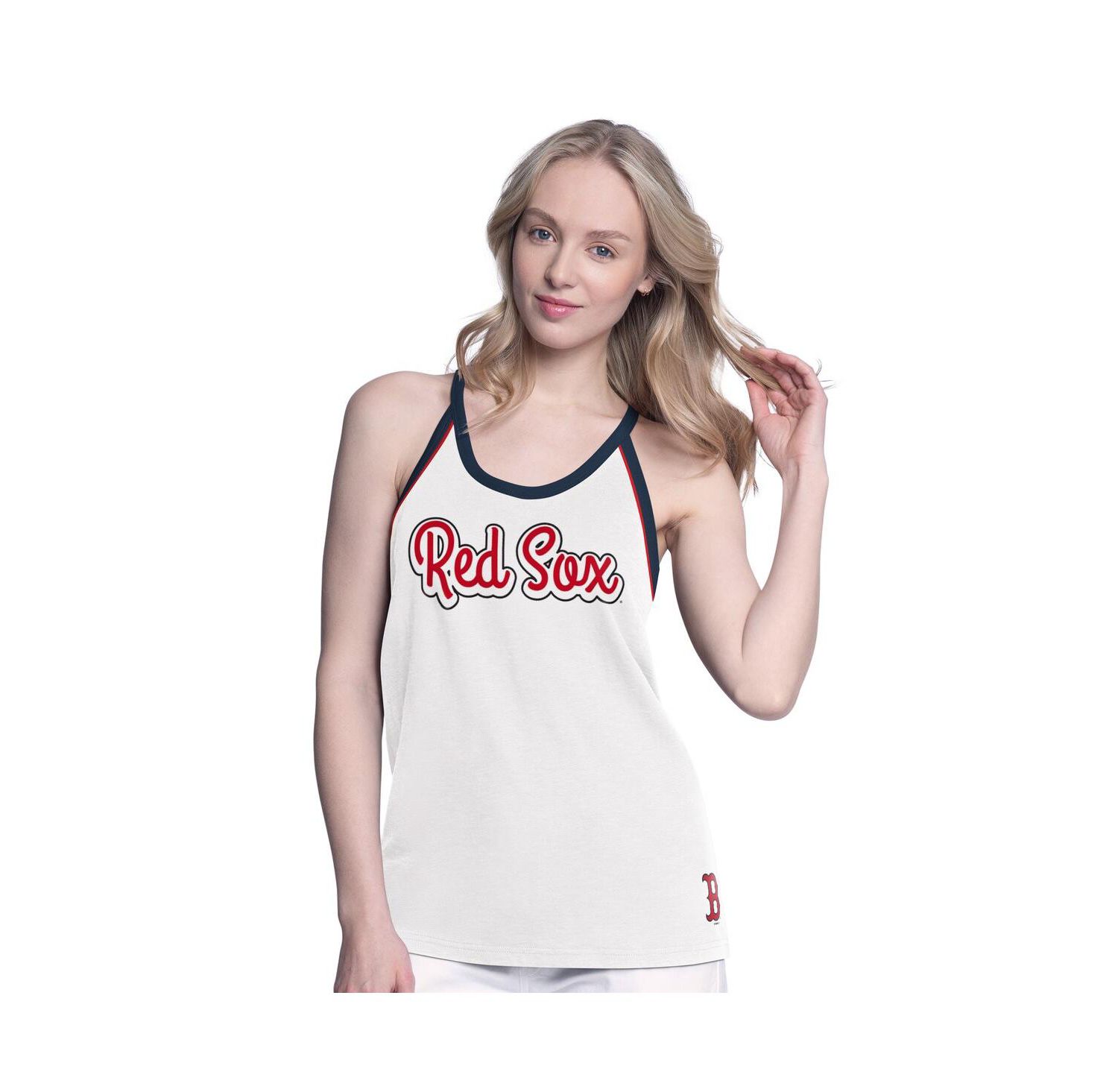 Women's White Boston Red Sox Curveball Tank Top