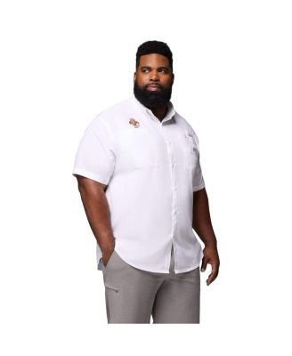 Columbia - Men's White Tennessee Volunteers Big Tall Tamiami Omni-Shade Button-Down Shirt