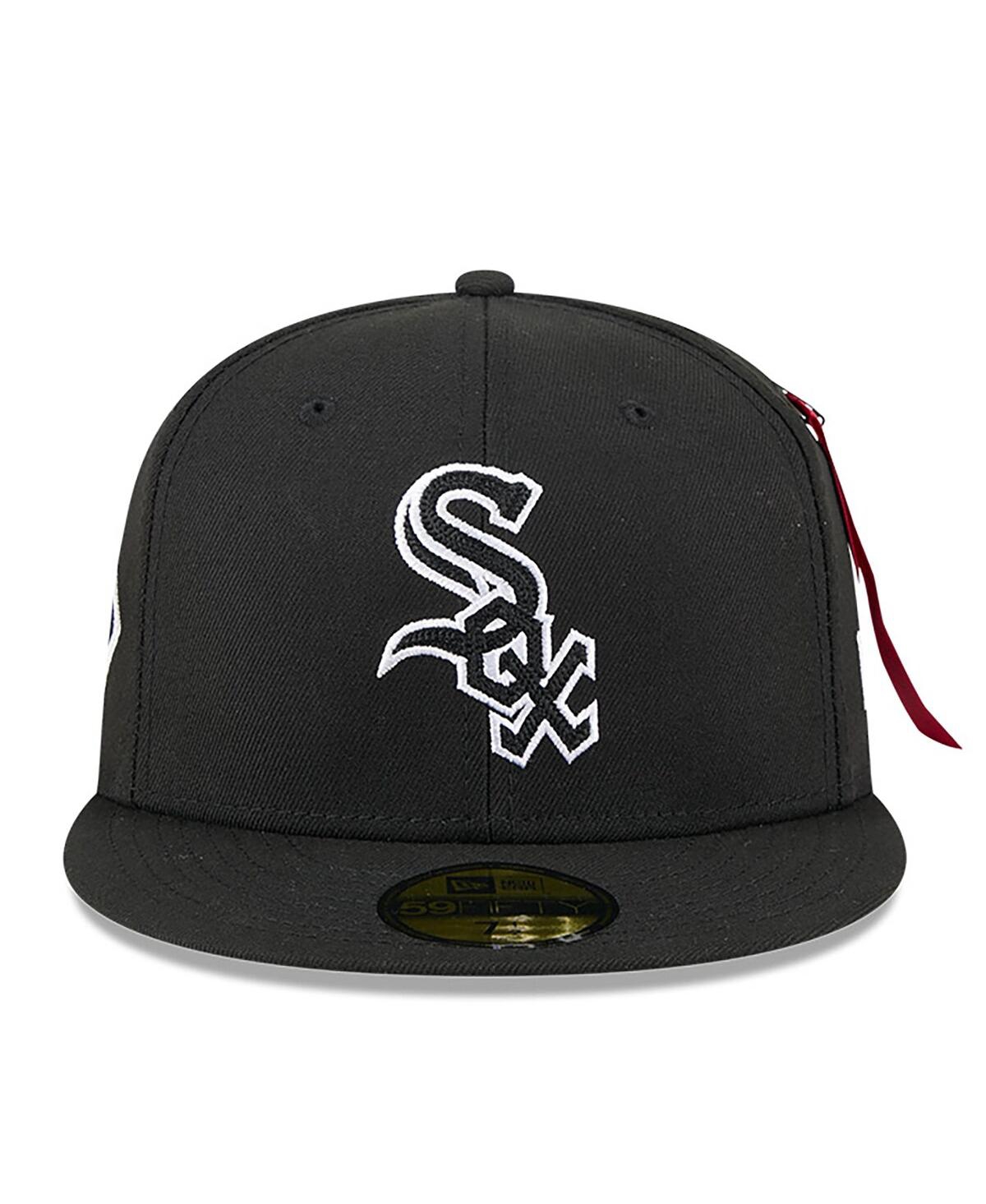New Era X Alpha Industries Men's Black Chicago White Sox 59fifty Fitted Hat In Black