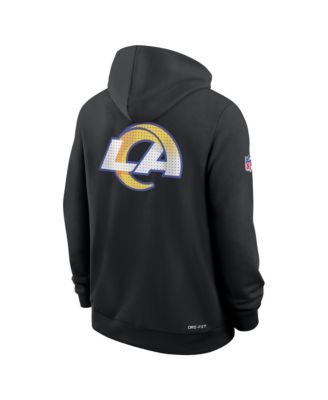 Men's Black Los Angeles Rams Sideline Standard Issue Utility Player Dri-FIT Full-Zip Hoodie