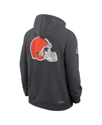 Men's Anthracite Cleveland Browns Sideline Standard Issue Utility Player Dri-FIT Full-Zip Hoodie