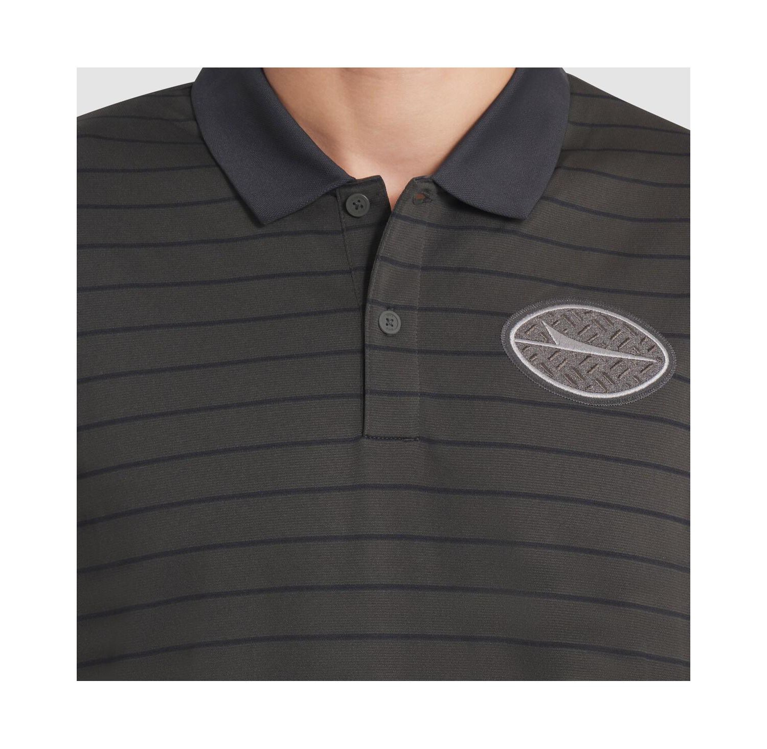 Men's Gotham Green New York Jets 2025 Rivalries Collection Sideline Victory Striped Dri-FIT Polo Shirt