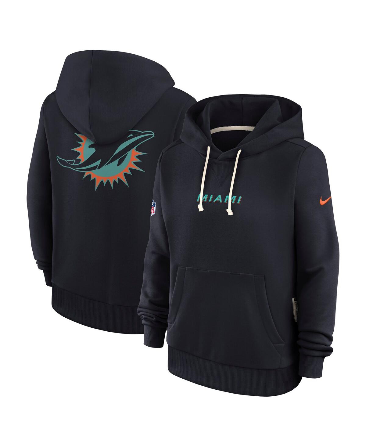 Nike Women's Pitch Blue Miami Dolphins 2025 Rivalries Collection Standard Issue Sideline Dri-fit Hoodie In Blue
