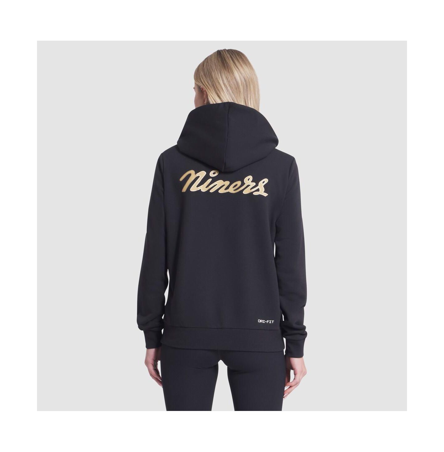 Женское худи Nike Black San Francisco 49ers 2025 Rivalries Collection Standard Issue Sideline Dri-FIT — фото 2